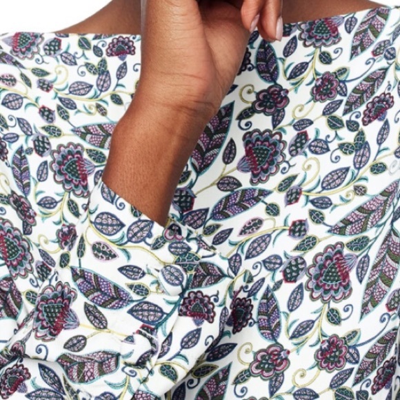 J. Crew Drapey Boatneck Top in Floral - Picture 4 of 12